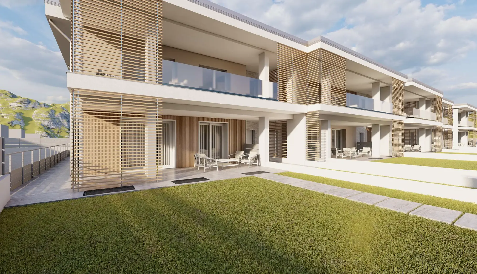 Trilocale di testa piano primo castegnato